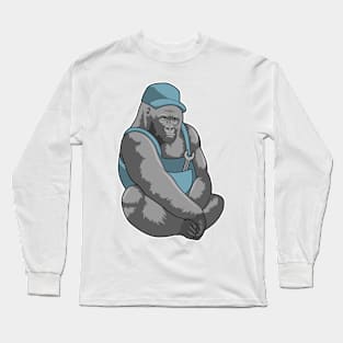Gorilla as Craftsman with Wrench Long Sleeve T-Shirt